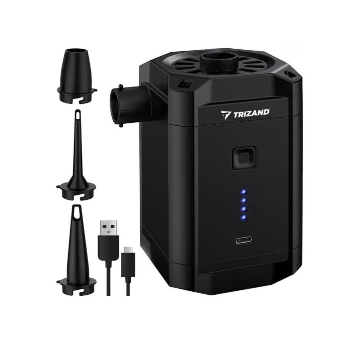 Επαναφορτιζόμενη Ηλεκτρική Τρόμπα 5V για Στρώματα, Μπάλες, Πισίνες, Φουσκωτά- TRIZAND.