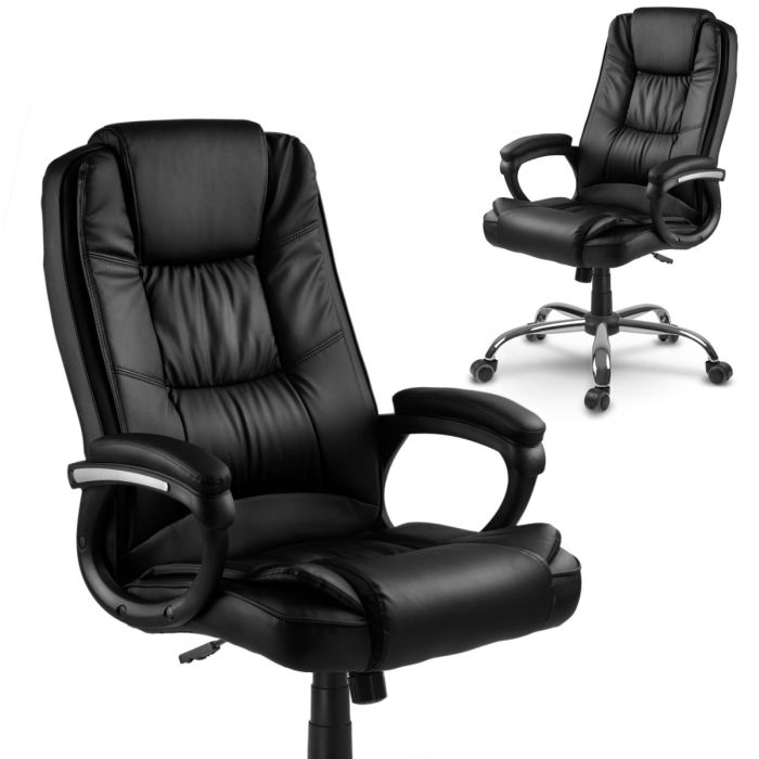 Καρέκλα γραφείου μαύρη Sofotel Porto, 125X60X56