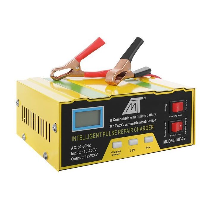 Φορτιστής Μπαταρίας Αυτοκινήτου 12/24V με LED οθόνη, 17.5x13.8x6 cm, Malatec Battery charger
