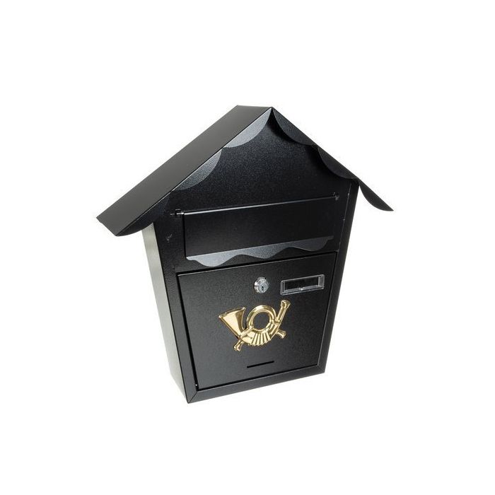 Malatec Μεταλλικό Γραμματοκιβώτιο σε μαύρο χρώμα 8,5x37,5x38cm