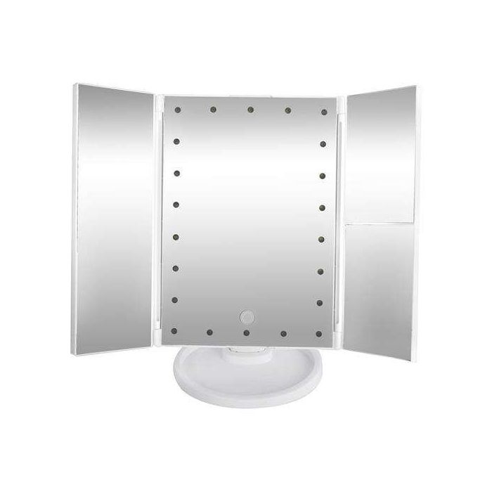 Τριπλός Καθρέπτης με 22 LED Φωτισμό και Μεγέθυνση