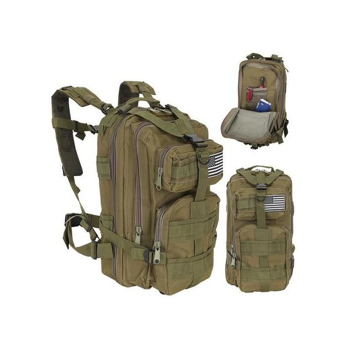  Στρατιωτικό Σακίδιο Tactical Χακί  30L IsoTrade