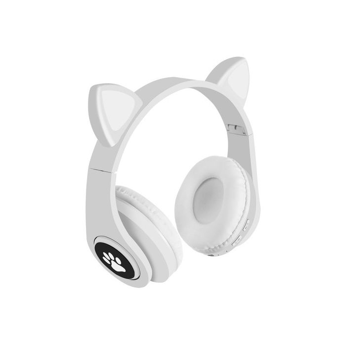 Ασύρματα ακουστικά με αυτιά γάτας - Λευκό,Iso Trade