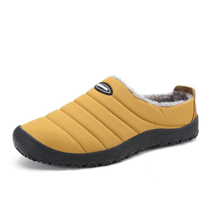 Παντόφλες Unisex Κίτρινες με Γούνινη Επένδυση CHANSUNRUN