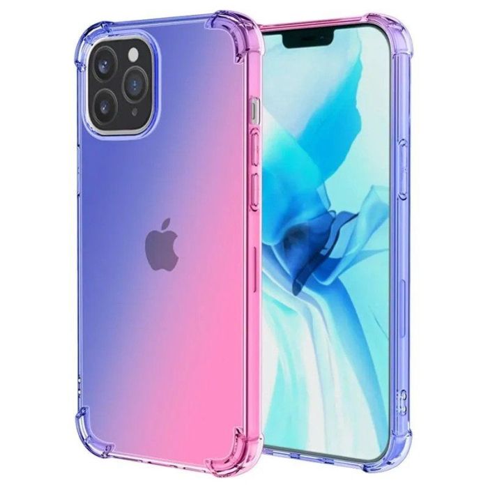 Θήκη Σιλικόνης Ombre Μπλε - Ροζ ( IPhone11 PRO)