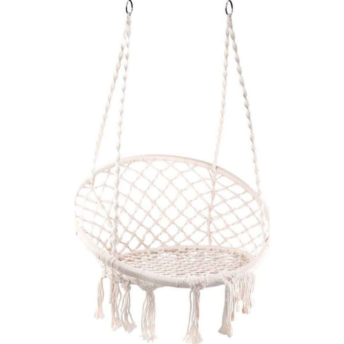Κρεμαστή Κούνια Εκρού Μ80xΠ60xΥ60cm