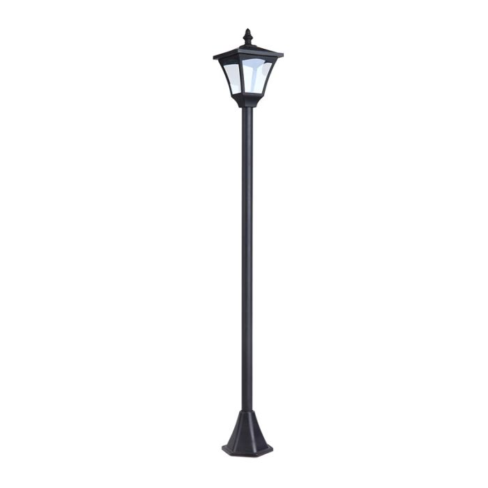 Ηλιακό LED Φανάρι Κήπου Μαύρο Κολόνα 120 cm Outsunny 842-107