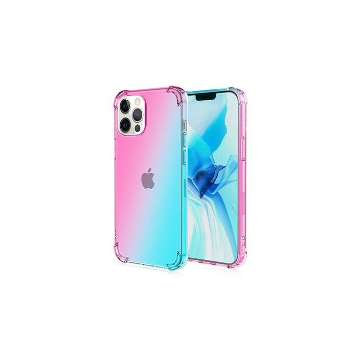 Θήκη Σιλικόνης Ombre Ρoζ - Γαλάζιο ( IPhone12)
