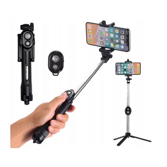  Selfie Stick 3 σε 1 με Bluetooth και Τηλεχειριστήριο, Android και iOS, SPM 8689