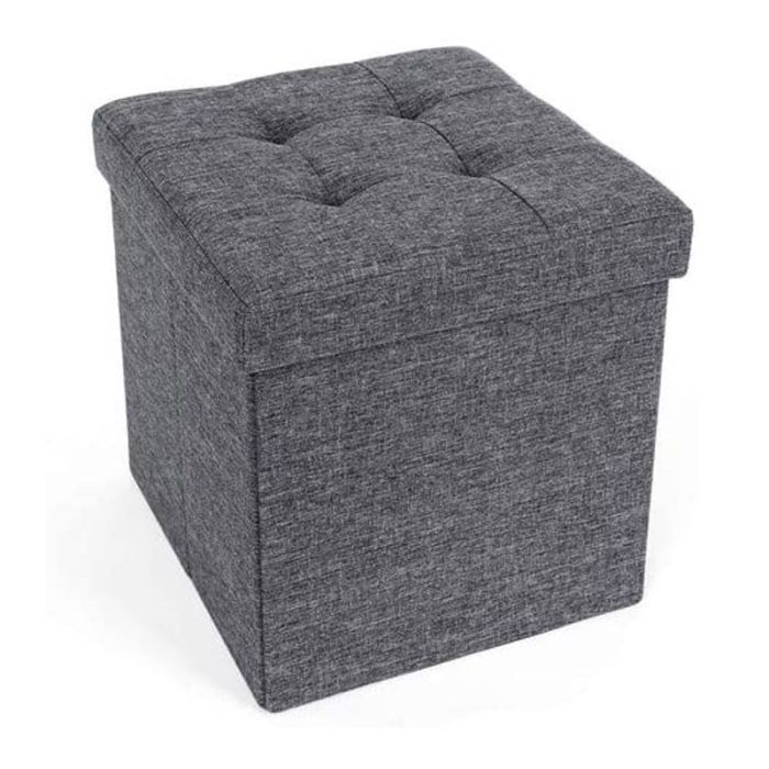 Σκαμπό με Αποθηκευτικό Χώρο Γκρι 38 x 38 x 38 cm Songmics LSF27Z